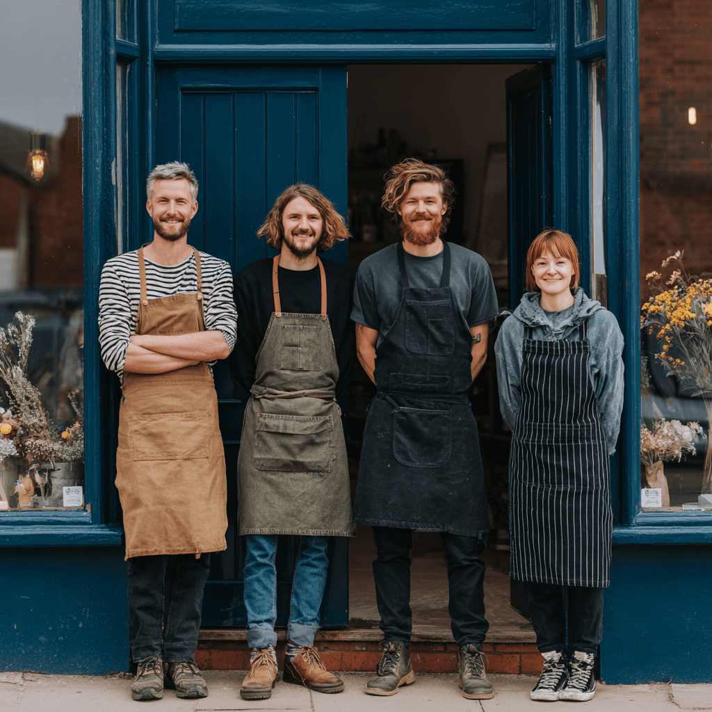 Team running an independent shop with a membership programme